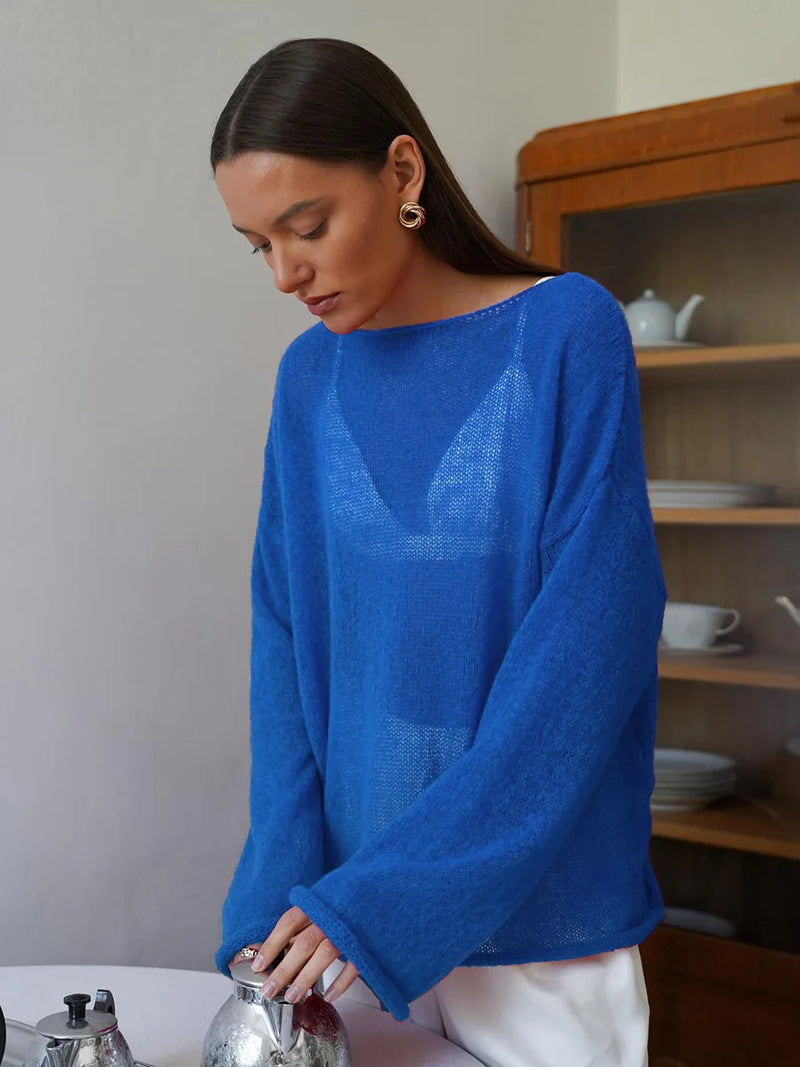 Blusa Malha Vazada Elegance